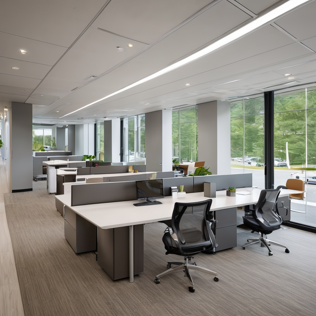 Modern insurance office interior in Connecticut with professional workspace